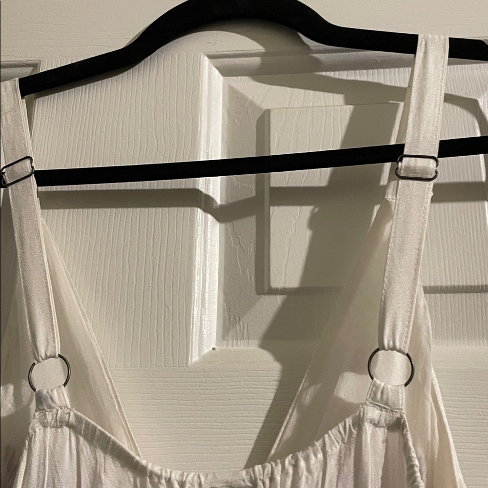 Embroidered White Maxi Dress - Picture 9 of 12